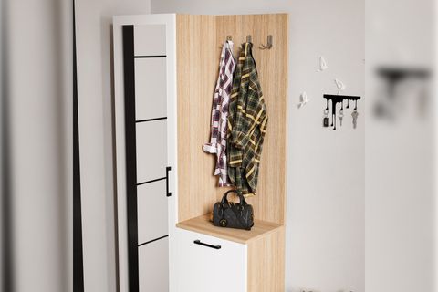 LAVO ASKILIKLI AYNALI PORTMANTO AYAKKABILIK, 2 KAPAKLI, 90 CM