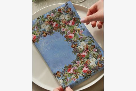 RÖNESANS ÇİÇEKLERİ PAMUKLU DÖRT ADET PEÇETE