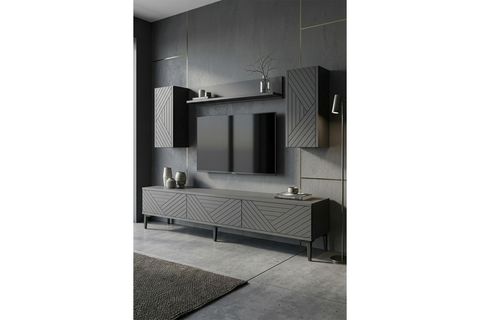 FERRO TV ÜNİTESİ, ANTRASİT, 180 CM, TVR1802A