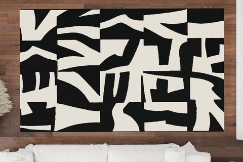 GALO SİYAH BEYAZ KARMA DESEN  HALI, 150X200