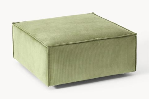 LENA KADİFE FİTİLLİ PUF, YEŞİL