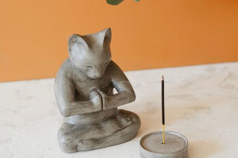 BETON MEDİTASYON KEDİ TÜTSÜLÜK