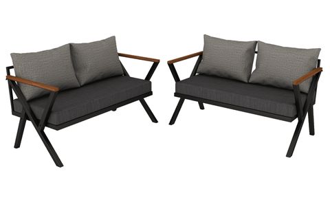 WOODESK BEGONVİL İKİLİ BAHÇE TAKIMI, GRİ, CPT5527-130