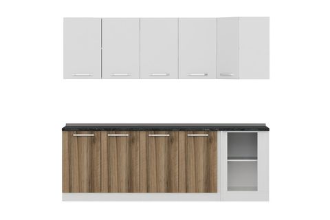 MİNAR 240CM KÖŞE MUTFAK DOLABI BEYAZ DORE K240D1