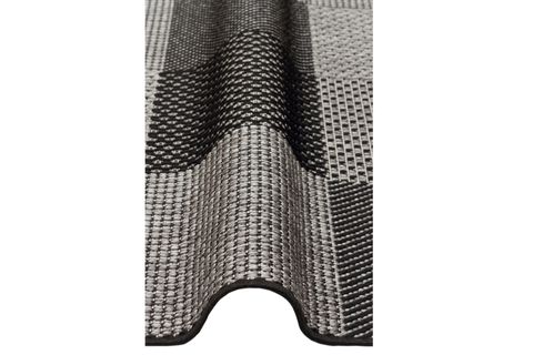 ARVEN 01  SİYAH GRİ SİSAL MODERN HALI, 80X200