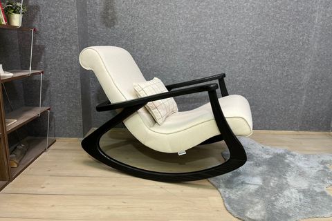 ASEDİA EKOL SALLANAN SANDALYE, KREM, SİYAH AYAK