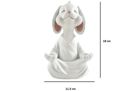 YOGA YAPAN TAVŞAN BİBLO BÜYÜK BOY, BEYAZ