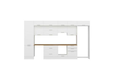 ALVİNKA 400X240 CM KLASİK MEBRAN MUTFAK DOLABI, MBB E80B60S60 1 MEBRAN BEYAZ SUNTALAM