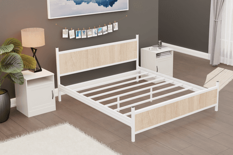 GM MODERN  ÇİFT KİŞİLİK KARYOLA, BEYAZ SONOMO, 140X190