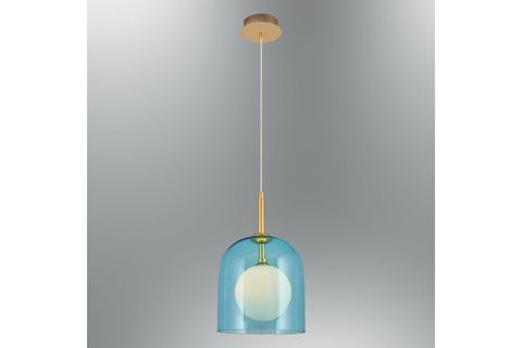 ÖZCAN AYDINLATMA SUPA TEKLİ KISA CAM SARKIT, MAVİ, 47381A05