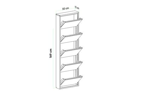 LİNEA METAL AYAKKABILIK, MÜRDÜM, 5 KAPAKLI