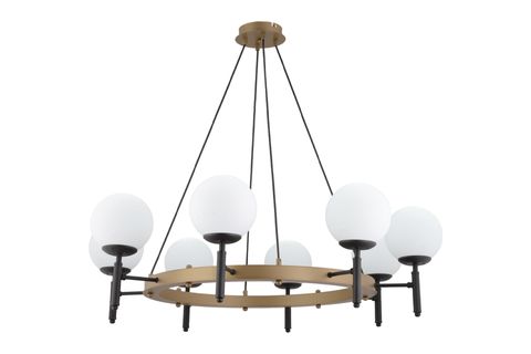 ORCHİD SEKİZLİ AVİZE, SİYAH ESKİTME