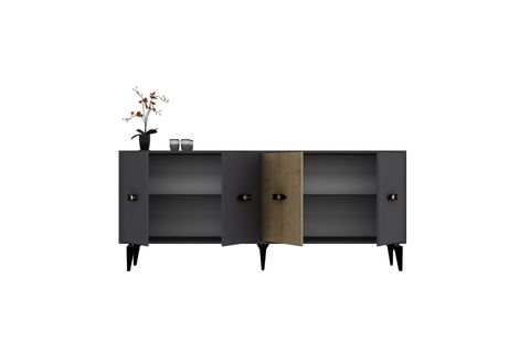 CHERRYCT KONSOL, 180 CM, ANTRASİT SAFİRMEŞE