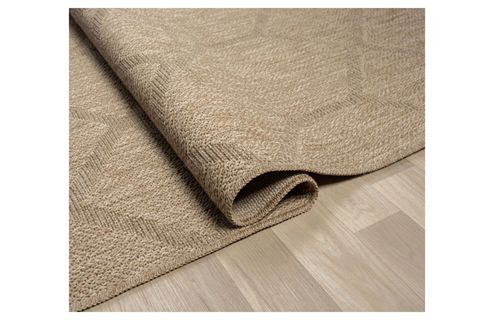 QUEEN SERİSİ JÜT HASIR GÖRÜNÜMLÜ DOKUMA MAKİNE HALISI, BEJ, 120X500, 669