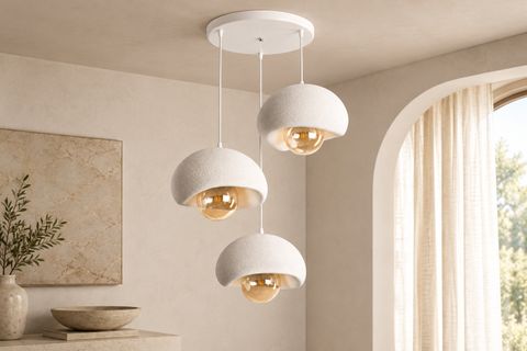 DEFNE ÜÇLÜ BETON GÖRÜNÜMLÜ SARKIT AVİZE, 30 CM