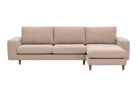 MERLİN MİNİ KÖŞE KOLTUK, CEVİZ AYAK, KALIN KOL, RECYCLED KUMAŞ, CAPPUCİNO