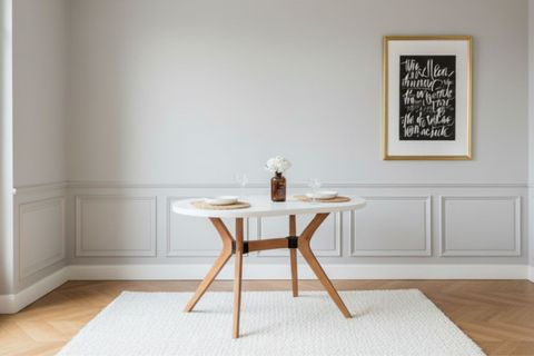 NİCOLY NATURAL BEYAZ BENÇLİ MASA SANDALYE TAKIMI, 80X130