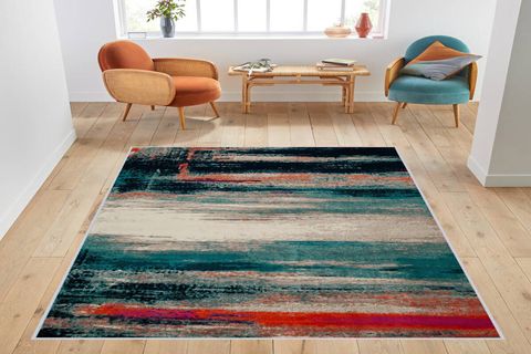 ROVİGO HOME DİJİTAL BASKI YIKANABİLİR KAYMAZ TABAN SALON HALISI  RVG1738 100X300