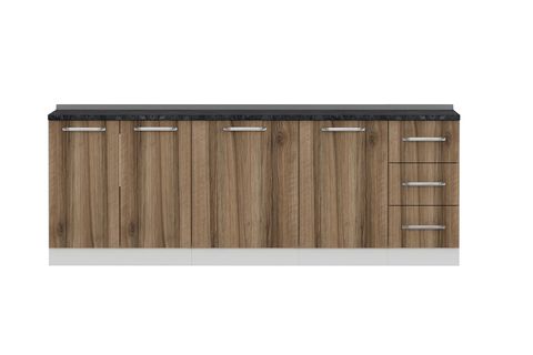 MİNAR 230 CM MUTFAK DOLABI BEYAZ DORE 230-D1-ALT MODÜL