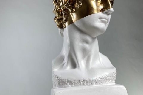 DAVID GOLDEN CROWN POP ART DEKORATİF ROMA YUNAN HEYKELLERİ