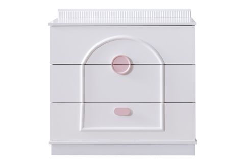 DOLUNAY ŞİFONYER, PEMBE, 3 ÇEKMECELİ