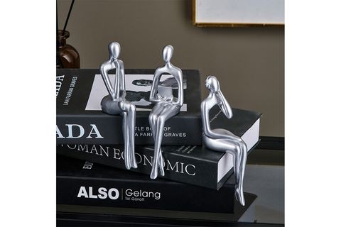 DÜŞÜNEN SOYUT ÜÇLÜ BİBLO, GÜMÜŞ