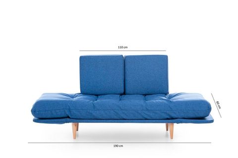 FUTON NİNA İKİLİ KANEPE, MAVİ