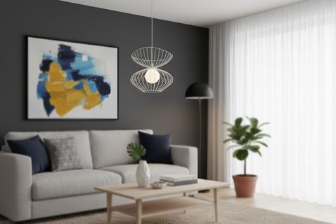 AMSTERDAM KAFES AVİZE, BEYAZ BEYAZ