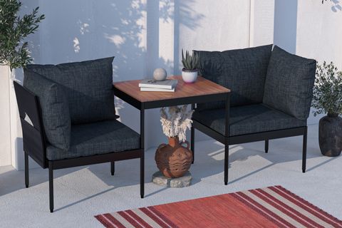 LİMNİ HOME MİNİ MULTİLOUNGE BAHÇE BALKON KOLTUĞU, SİYAH