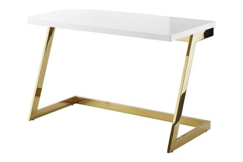NYSA GOLD METAL ÇALIŞMA MASASI, BEYAZ