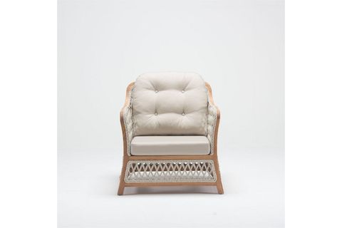 ZUHAL RATTAN TEKLİ KOLTUK, KREM