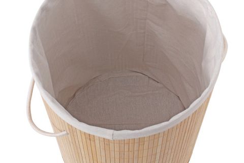 SIA BAMBU KAPAKLI ÇAMAŞIR SEPETİ EL YAPIMI NATURAL