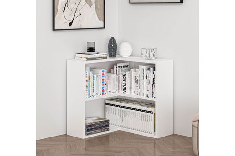 ADEL KÖŞE KİTAPLIK, BEYAZ, 1 RAFLI