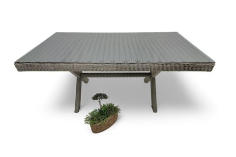 PREMİUM OKYANUS RATTAN BAHÇE YEMEK MASASI TAKIMI, 7 KİŞİLİK