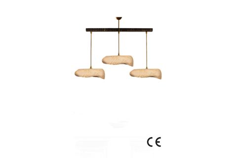 CREAMELİTH HANDMADE ÜÇLÜ KARBON BETON AVİZE