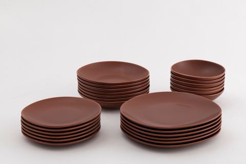 KİTCHEN ESSENTİALS STONEWARE MAT SERVİS TABAĞI 28 CM, KİREMİT, ALTILI SET