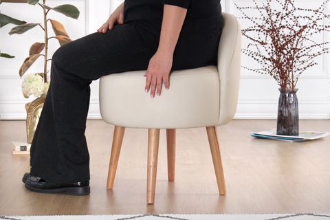 BURKS DERİ PUF, KREM