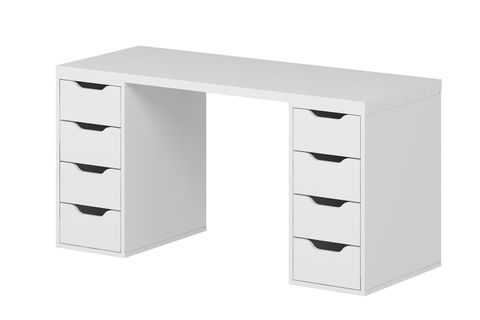 ALEN ÇALIŞMA MASASI, BEYAZ, 8 ÇEKMECELİ, 150 CM