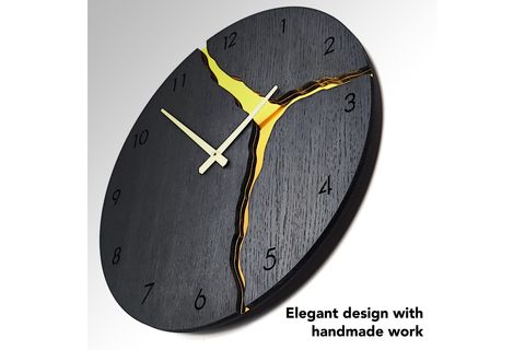 AHŞAP DUVAR SAATİ, SİYAH