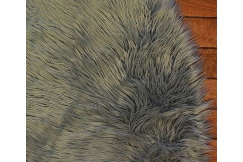 AKRİLİK KUZU POST HALI, YUVARLAK, GRİ, 140X140