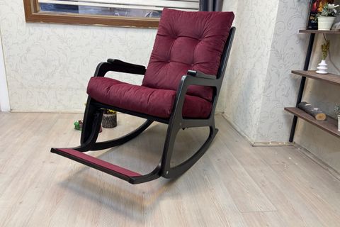 KONTES SALLANAN SANDALYE, BORDO, WENGE SİYAH AYAK