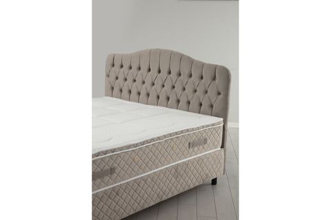 VASSİ MİRAY ÇİFT KİŞİLİK BAZA+BAŞLIK+YATAK, BEJ, 140X200