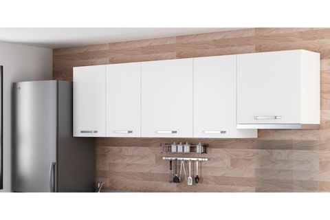 MİNAR 255 CM MUTFAK DOLABI BEYAZ 255-B4-ÜST MODÜL