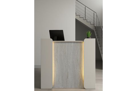 LEDLİ KARŞILAMA BANKOSU, KUMTAŞI, 110 CM