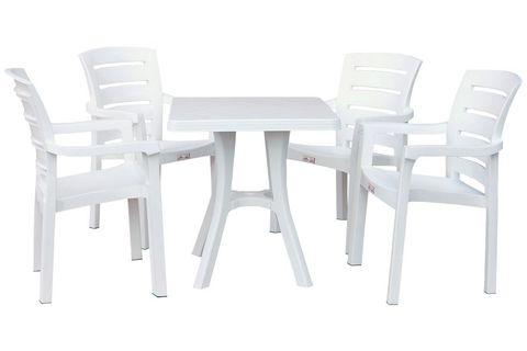 HOLİDAY DİDİM 70X70 KARE BAHÇE BALKON MASA TAKIMI 4 SANDALYELİ