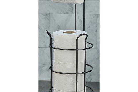 VİPGROSS SİYAH YUVARLAK STANDLI YEDEKLİ WC KAĞITLIK