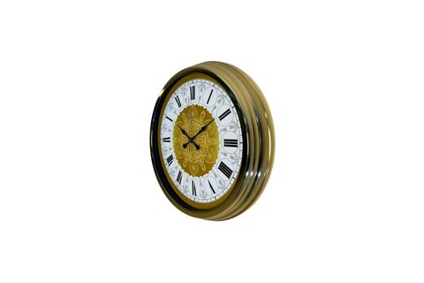 GOLD MOTİFLİ METAL DUVAR SAATİ 40 CM