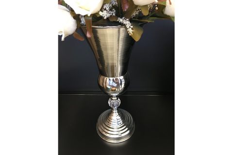 DEKORATİF VAZO SİLVER