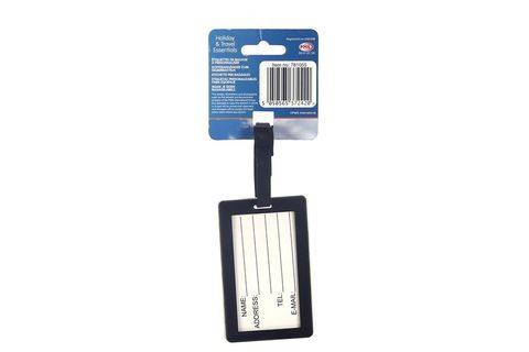BAGAJ VALİZ BAVUL ETİKETİ ÜLKE İSİMLERİ DESENLİ SİYAH PVC 22X6X2CM