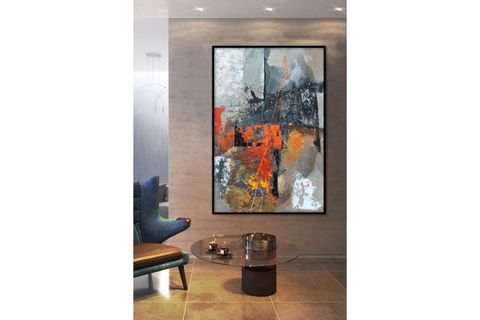 SOYUT ÇERÇEVELİ YAĞLI BOYA DOKULU TABLO, YD2115, 60X90